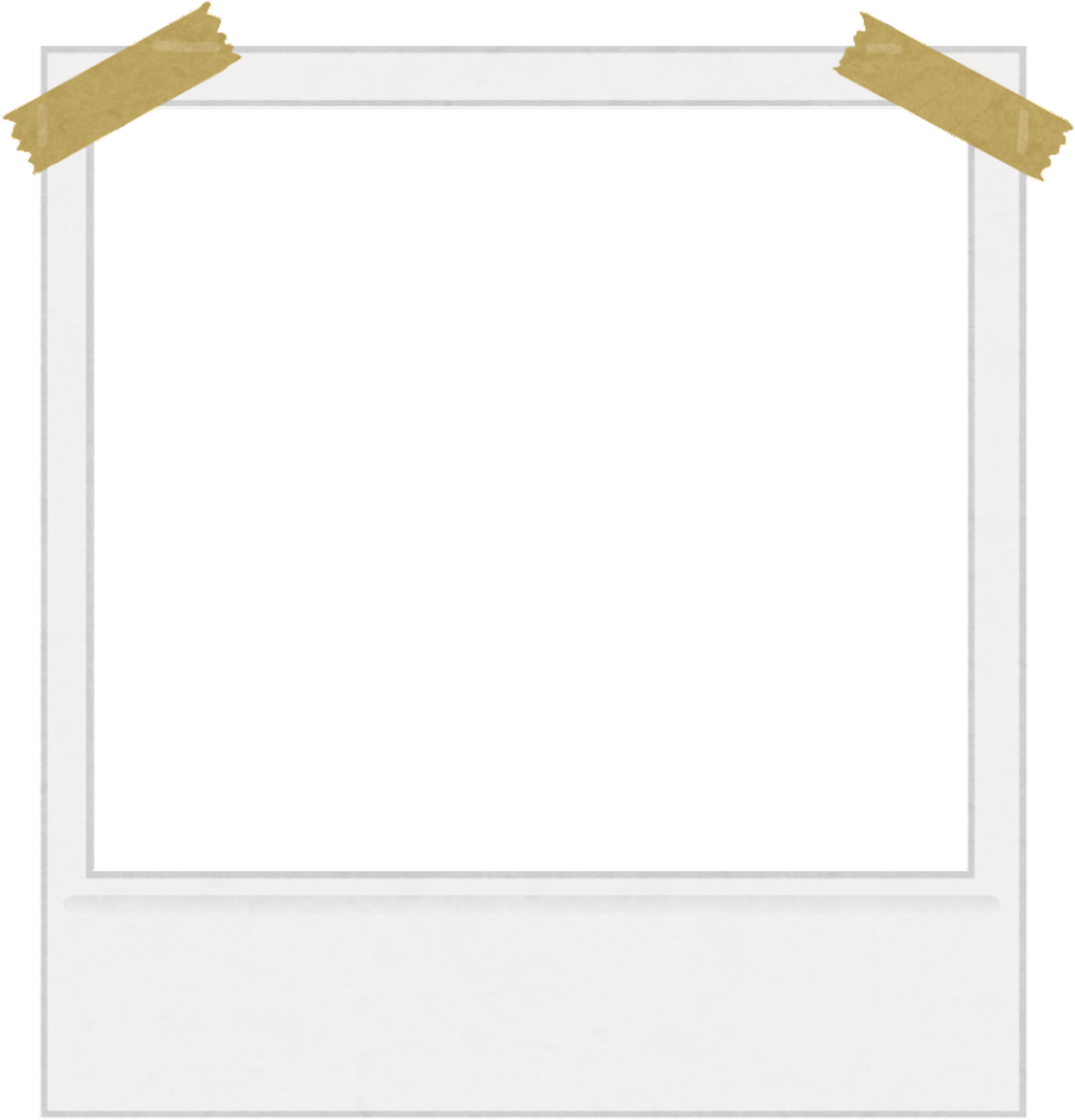 Polaroid Photo Frame with Taped Corners Illustration